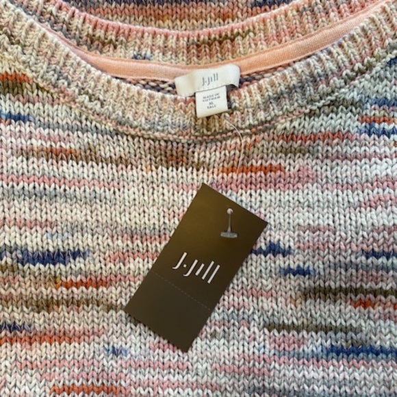 J.Jill Multi Colored Cotton Tunic Sweater - Picture 3 of 12